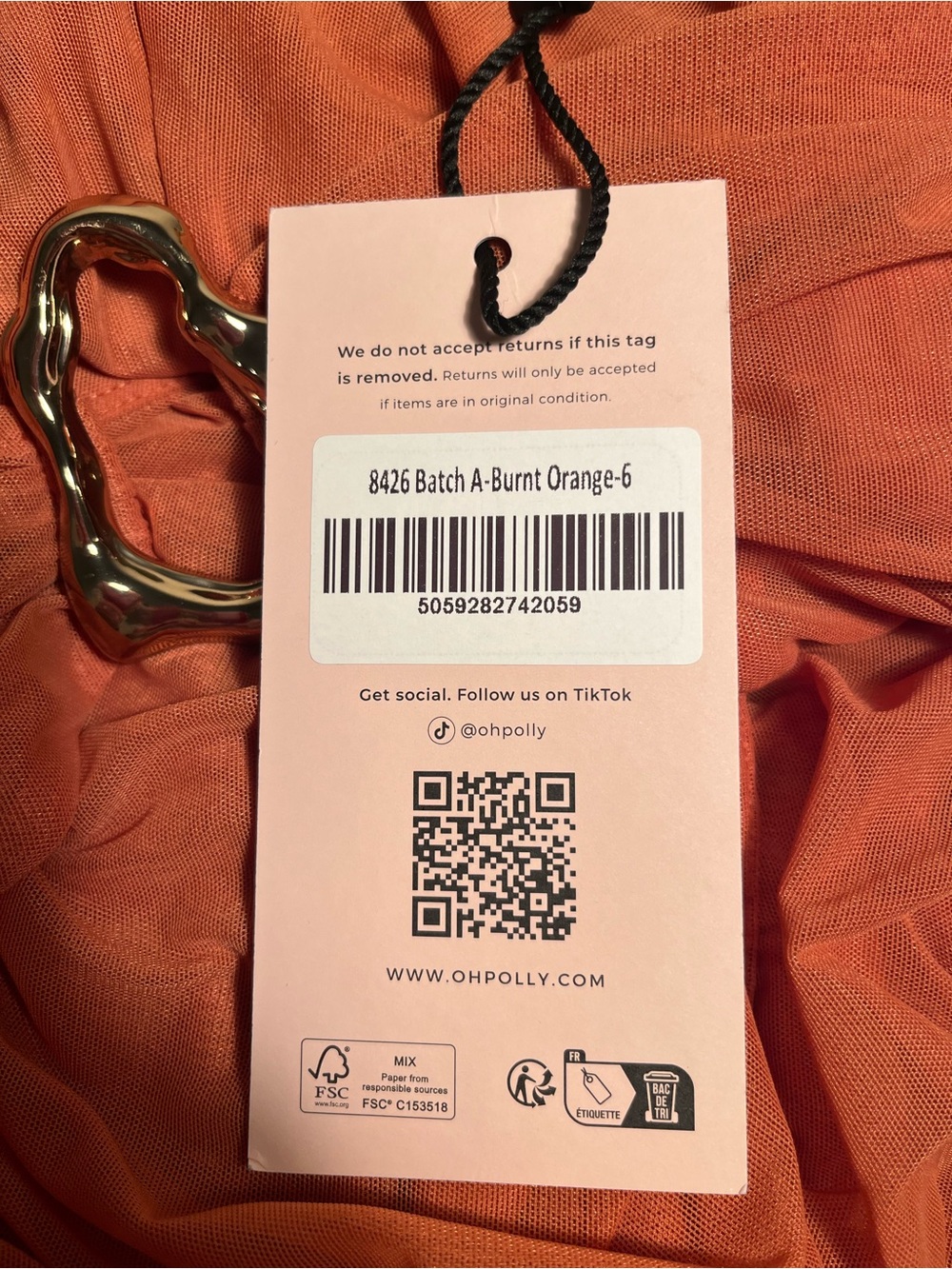 OH POLLY π strapless ( Gorgeous) burnt orange Summer Dress NWT size 2 ππ - Picture 5 of 6